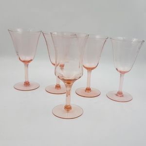 Pink Glass Tiffin Optic Panel Depression Glass